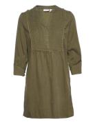 Vimakenna 3/4 Dress C9/Su/1 Lyhyt Mekko Khaki Green Vila