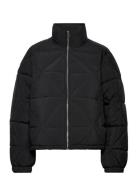 Elina Puffer Jacket Vuorillinen Takki Topattu Takki Black Gina Tricot