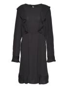 Ruffled Hem Mini Dress Lyhyt Mekko Black Scotch & Soda