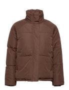 Alexis Short Puffer Jacket 1 Vuorillinen Takki Topattu Takki Brown Min...