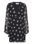 Enearth Ls Dress Aop 7004 Lyhyt Mekko Black Envii