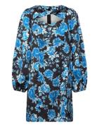 Yasallrose Ls Twist Mini Dress - Show Lyhyt Mekko Blue YAS