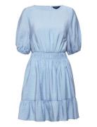 D1. Flounce Puff Sleeve Dress Lyhyt Mekko Blue GANT