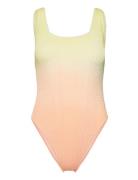 Ombre Ella Swimsuit Uimapuku Uima-asut Yellow Becksöndergaard