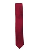 Slim Tie Solmio Kravatti Red Amanda Christensen