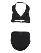 Bikini Bg Rib With Fril High Bikinit Black Lindex