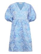 Lotusina Dress Lyhyt Mekko Blue A-View