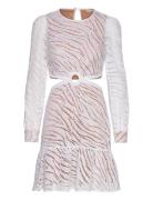 Mega Zebra Eyelet Dress Lyhyt Mekko White Michael Kors