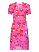 Dvf Emilia Mini Dress Lyhyt Mekko Pink Diane Von Furstenberg