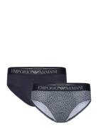 Men's Knit 2-Pack Brief Y-sepalus Briefs Alushousut Navy Emporio Arman...