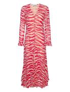 Printed Light Georgette Maxi Dress Maksimekko Juhlamekko Pink Ganni