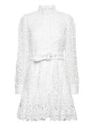 Slfsilja Ls Embroidery Short Dress Solid Lyhyt Mekko White Selected Fe...