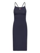 Tjw Xs Badge Tie Back Midi Dress Lyhyt Mekko Navy Tommy Jeans