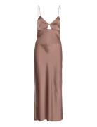 Satin Slip Dress Maksimekko Juhlamekko Brown Filippa K