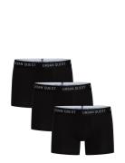 3-Pack Men Bamboo Tights Bokserit Black URBAN QUEST