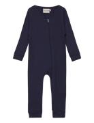 Jumpsuit Ls Rib Jumpsuit Haalari Navy Minymo