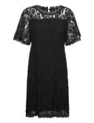 Crkit Lace Dress - Zally Fit Lyhyt Mekko Black Cream