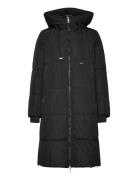 Mmnova Square Down Coat Topattu Pitkä Takki Black MOS MOSH