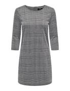 Onlbrilliant 3/4 Check Dress Noos Jrs Lyhyt Mekko Grey ONLY