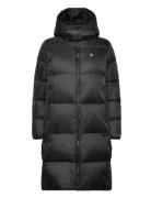 Down Long Puffer Topattu Pitkä Takki Black Calvin Klein Jeans