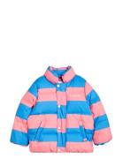 Stripe Aop Puffer Jacket Toppatakki Multi/patterned Mini Rodini