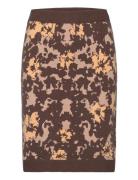 Sramira Skirt Knit Lyhyt Hame Brown Soft Rebels