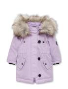 Kmgnewiris Fur Parka Otw Parka Takki Purple Kids Only