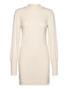 Vmhollykarispuff Ls Highneck Dress Ga Bo Lyhyt Mekko Beige Vero Moda