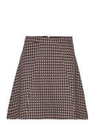 Madeleine Skirt Brown Lyhyt Hame Brown Jumperfabriken