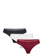 3P Thong Stringit Alusvaatteet Burgundy Tommy Hilfiger