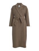 Objclara Over Wool Coat A Div Outerwear Coats Winter Coats Brown Objec...