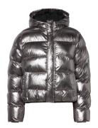 Shiny Crinckle Jojina Jacket Toppatakki Silver Mads Nørgaard