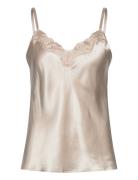 Pure Silk - Camisole W.lace Toppi Cream Lady Avenue