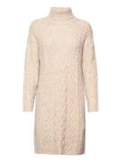 Crcabin Knit Dress - Mollie Fit Lyhyt Mekko Beige Cream