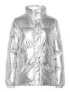 Nelli Puffer Jacket Vuorillinen Takki Topattu Takki Silver Noella