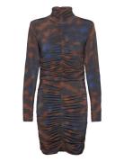 Alinegz Short Dress Lyhyt Mekko Brown Gestuz