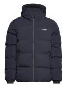 Hooded Boxy Puffer Jacket Vuorillinen Takki Topattu Takki Navy Superdr...