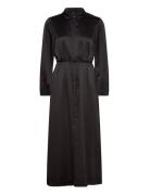 Vmmerle L/S Ancle Shirt Dress Wvn Exp Maksimekko Juhlamekko Black Vero...