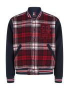 Tartan Varsity Bomber Bombertakki Takki Burgundy Tommy Hilfiger