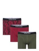 Premium Cotton Stretch Boxer 3P Bokserit Burgundy Björn Borg