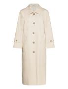 Cotton Overcoat Ohut Pitkä Takki Beige GANT