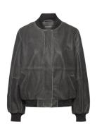 Nmaika L/S Leather Bomber Jacket Nahkatakki Black NOISY MAY