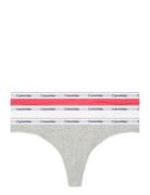 Thong 3Pk Stringit Alusvaatteet Grey Calvin Klein