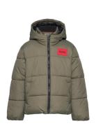 Puffer Jacket Toppatakki Khaki Green Hugo Kids