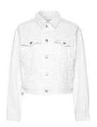 C_Trucker Jacket Farkkutakki Denimtakki White BOSS