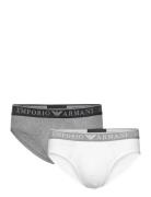 Men's Knit 2-Pack Brief Y-sepalus Briefs Alushousut White Emporio Arma...