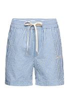 Stan Stripe Seersucker Swim Shorts Uimashortsit Blue Les Deux