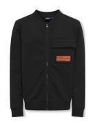 Kobviggo L/S Zip Cardigan Swt Bombertakki Black Kids Only