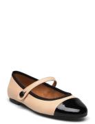 264-Dreux Cuir Vernis/Cuir Ballerinat Beige Jonak Paris