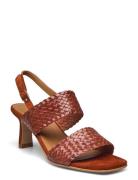 Sandals - Block Heels Korolliset Sandaalit Brown ANGULUS